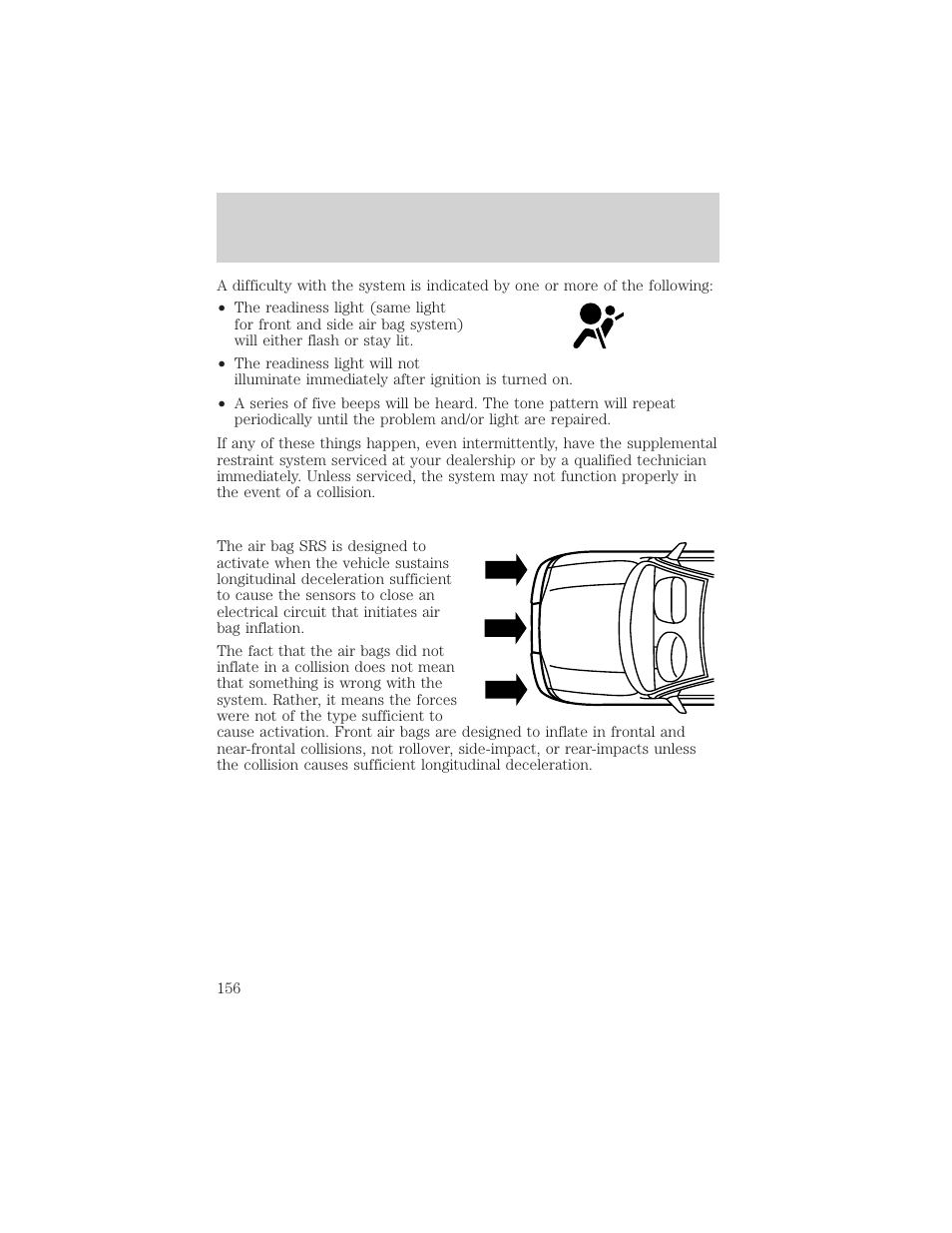 Seating and safety restraints | FORD 2002 Windstar v.2 User Manual | Page 156 / 288