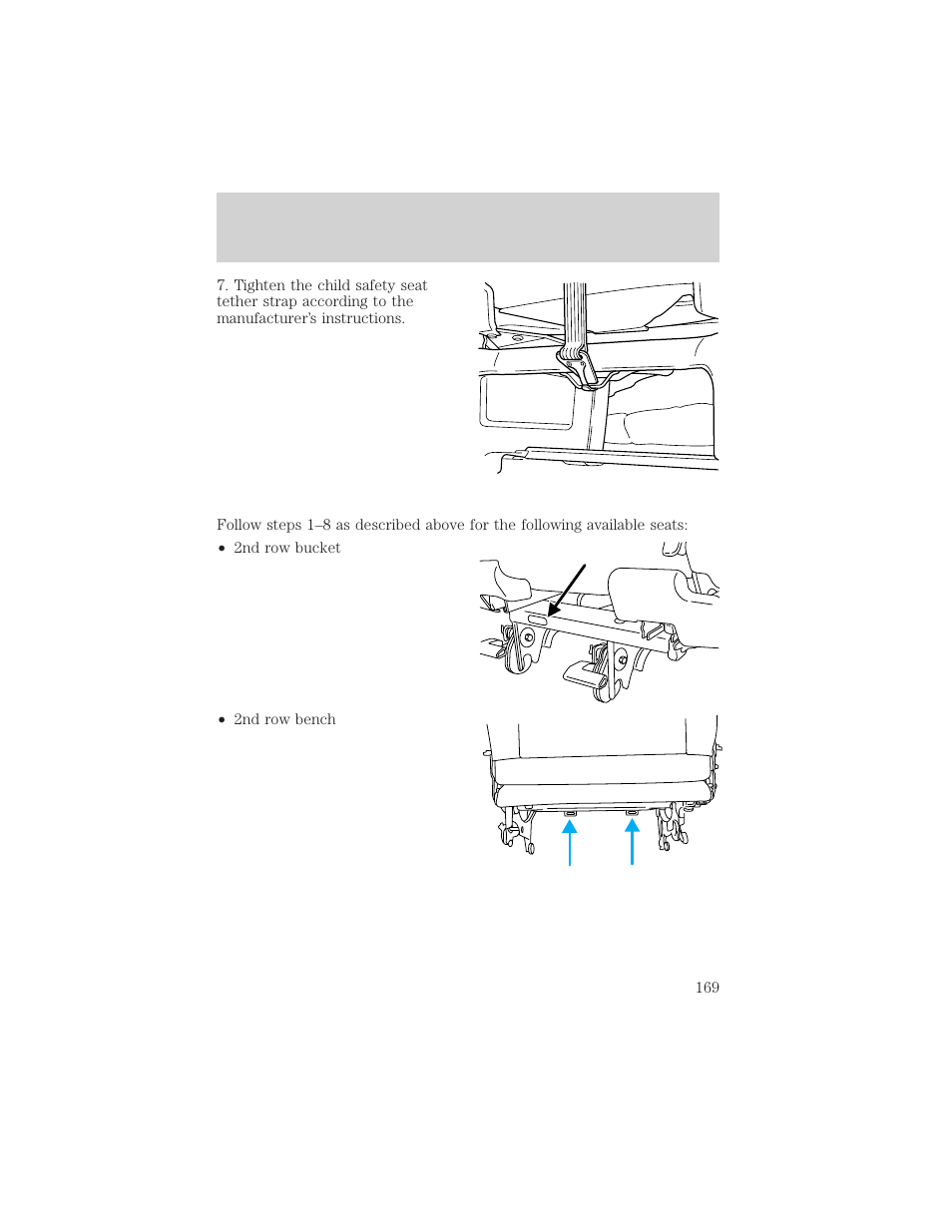 Seating and safety restraints | FORD 2002 Windstar v.2 User Manual | Page 169 / 288