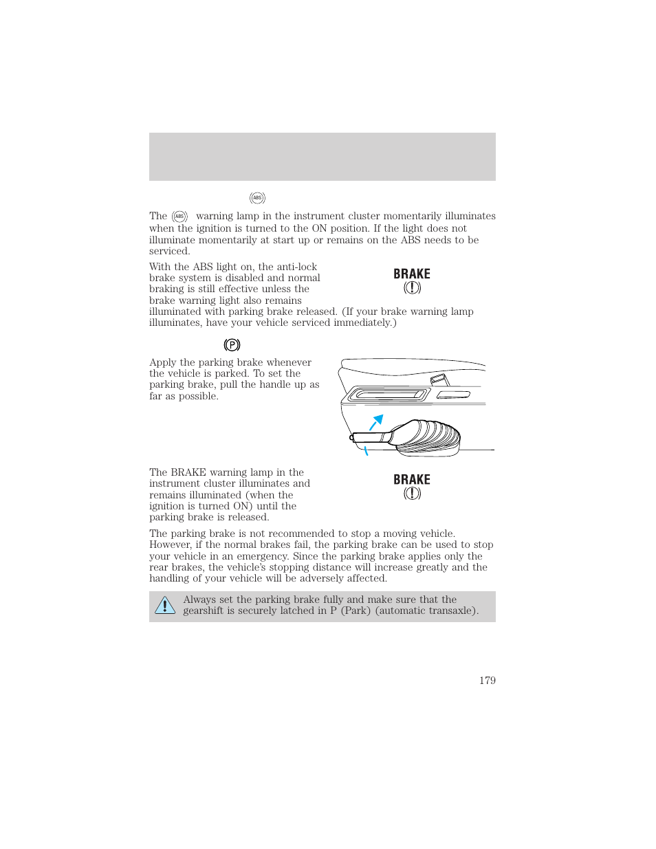 Driving | FORD 2002 Windstar v.2 User Manual | Page 179 / 288