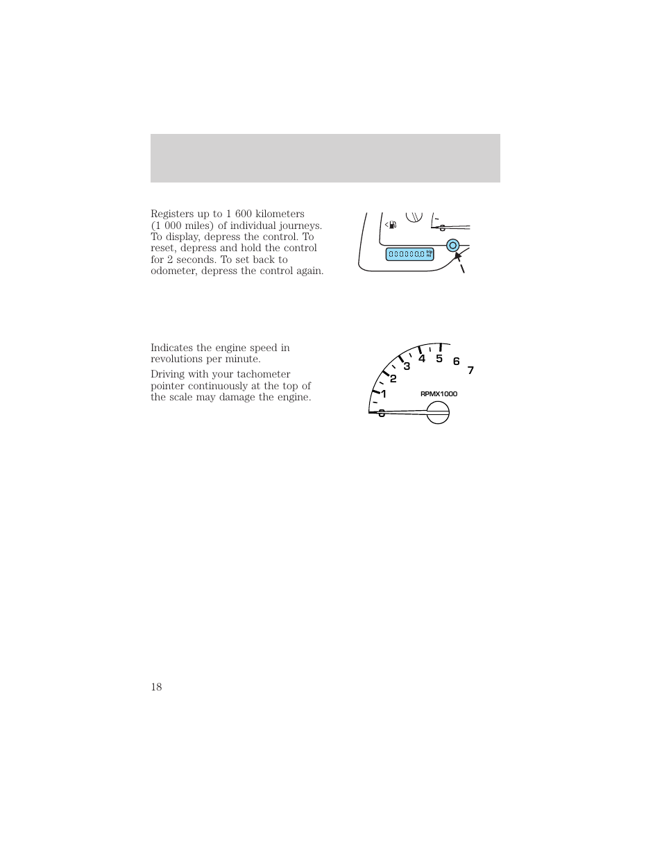 Instrument cluster | FORD 2002 Windstar v.2 User Manual | Page 18 / 288