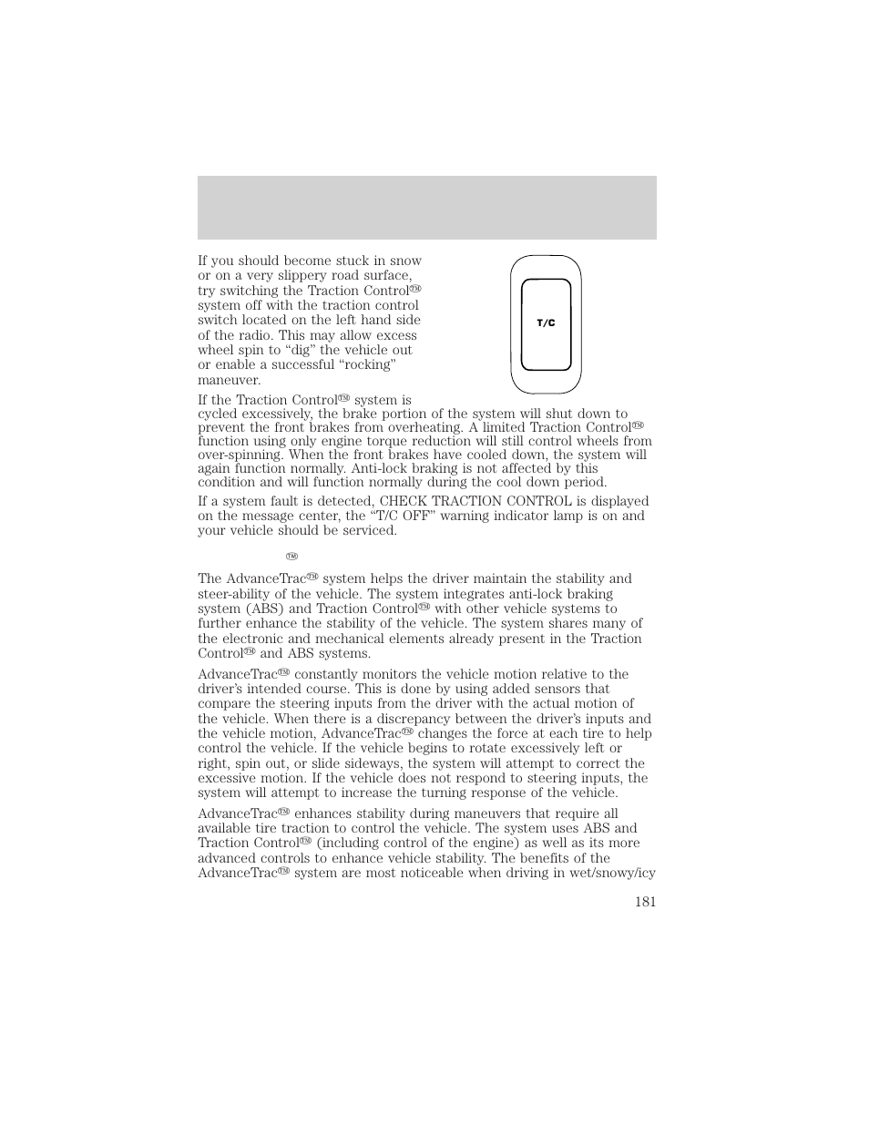 Driving | FORD 2002 Windstar v.2 User Manual | Page 181 / 288