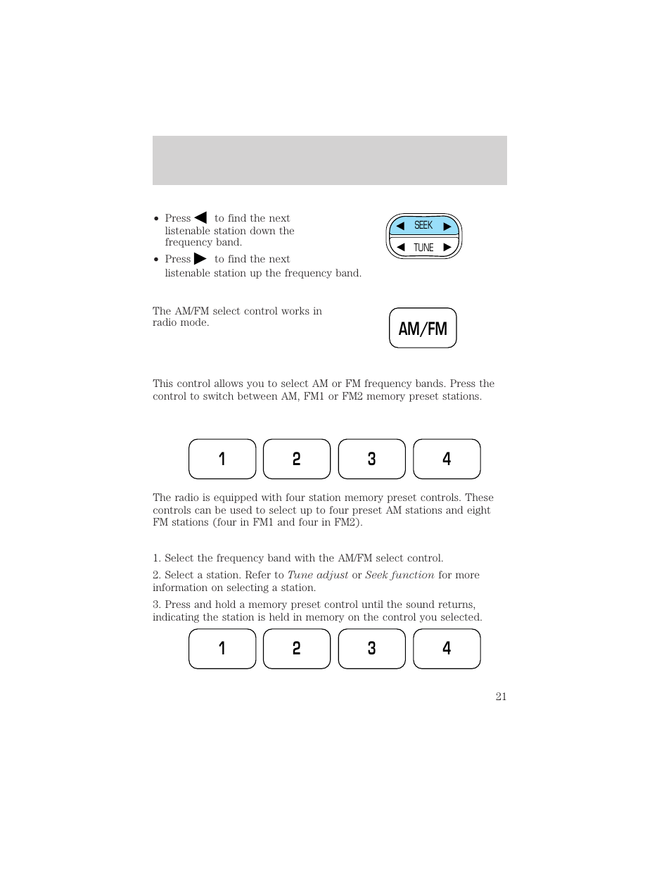 FORD 2002 Windstar v.2 User Manual | Page 21 / 288