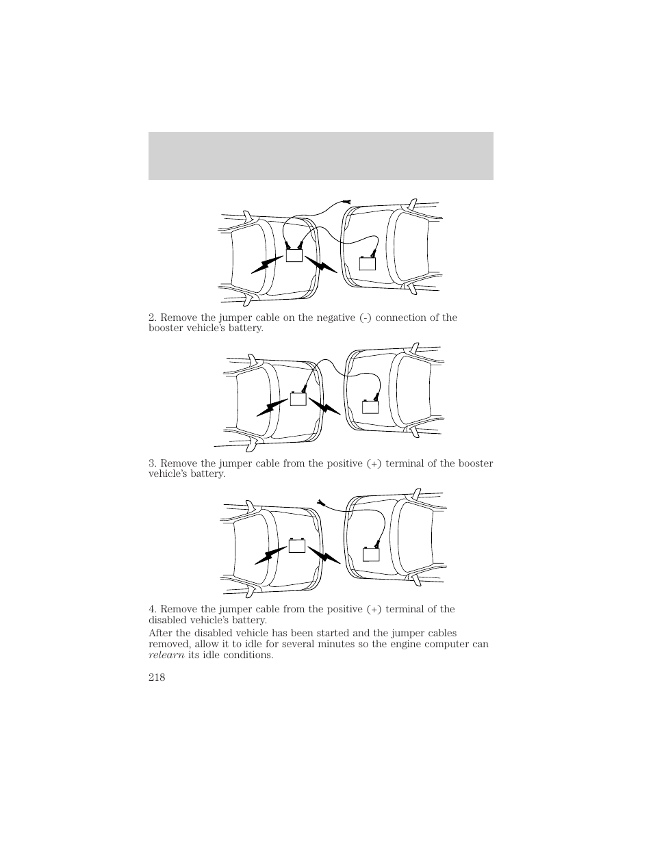 Roadside emergencies | FORD 2002 Windstar v.2 User Manual | Page 218 / 288