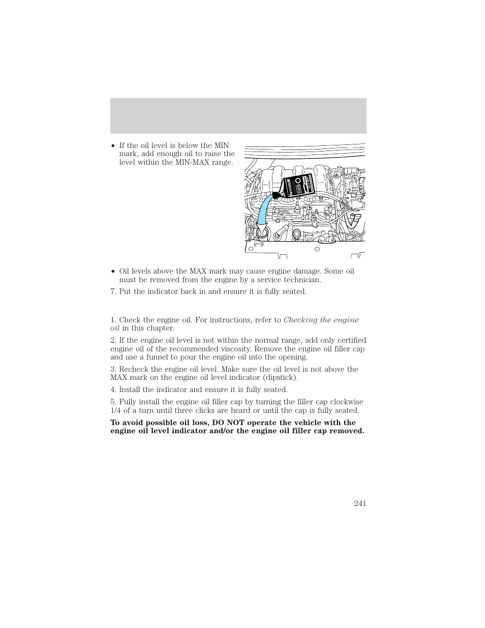 Maintenance and specifications | FORD 2002 Windstar v.2 User Manual | Page 241 / 288