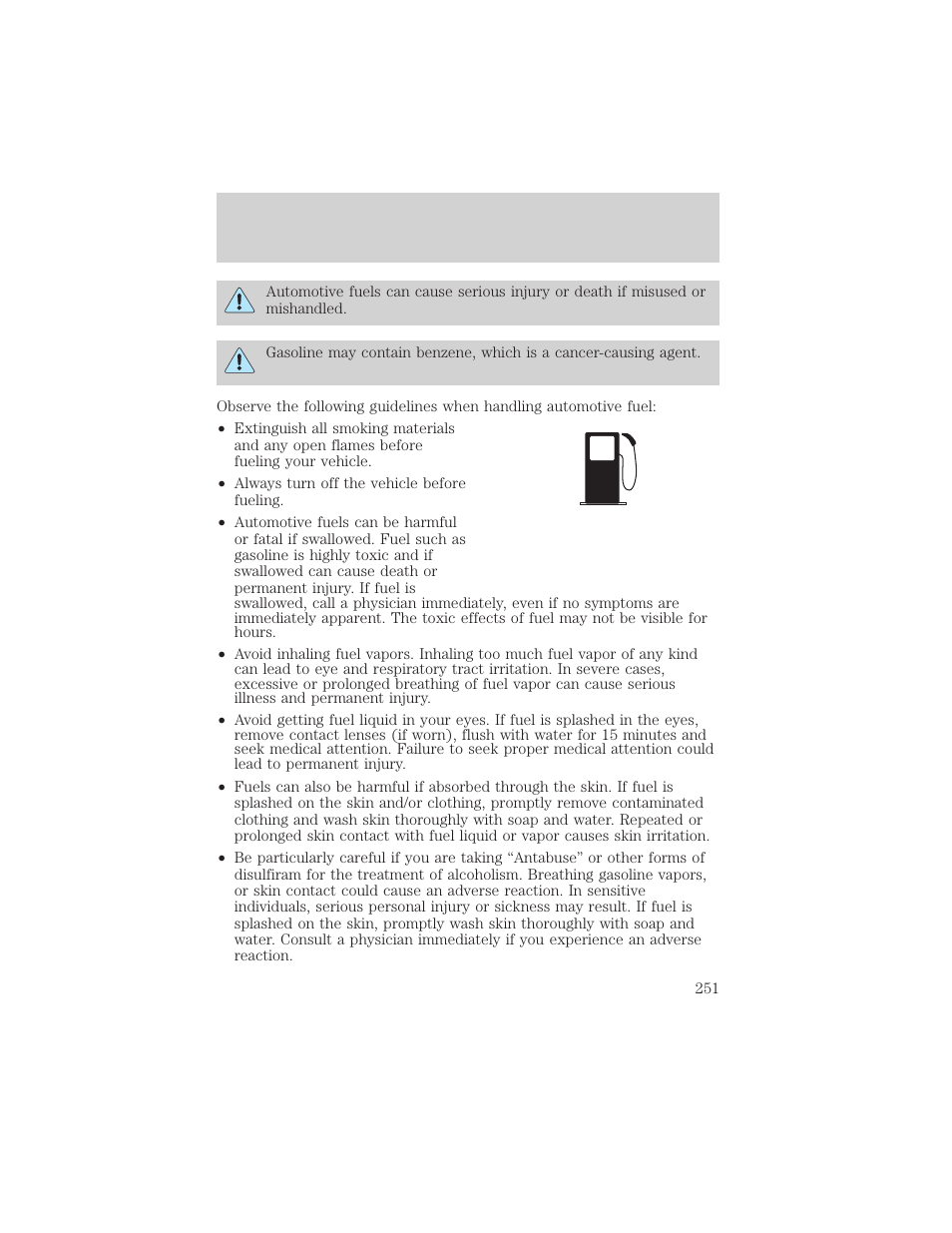 Maintenance and specifications | FORD 2002 Windstar v.2 User Manual | Page 251 / 288