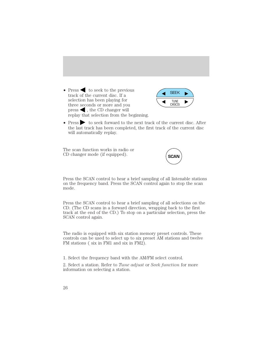 Entertainment systems | FORD 2002 Windstar v.2 User Manual | Page 26 / 288