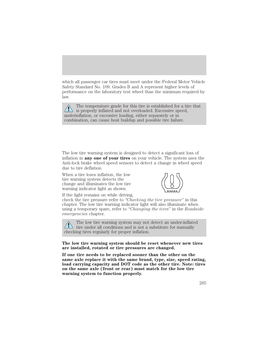 Maintenance and specifications | FORD 2002 Windstar v.2 User Manual | Page 265 / 288