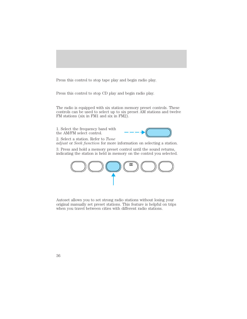 Entertainment systems | FORD 2002 Windstar v.2 User Manual | Page 36 / 288
