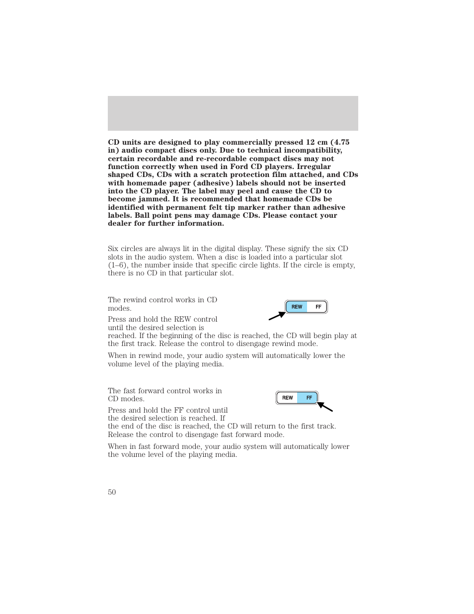 Entertainment systems | FORD 2002 Windstar v.2 User Manual | Page 50 / 288