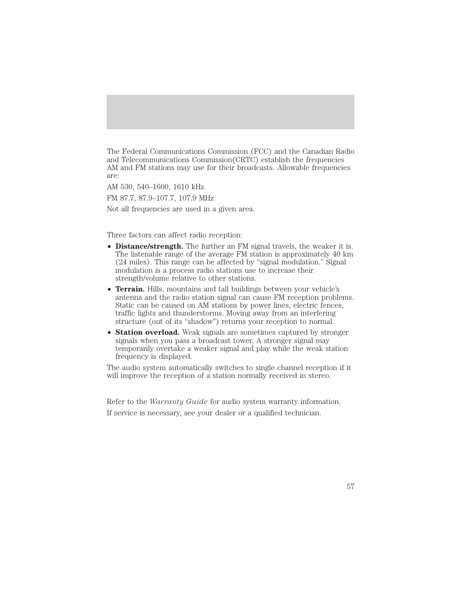 Entertainment systems | FORD 2002 Windstar v.2 User Manual | Page 57 / 288