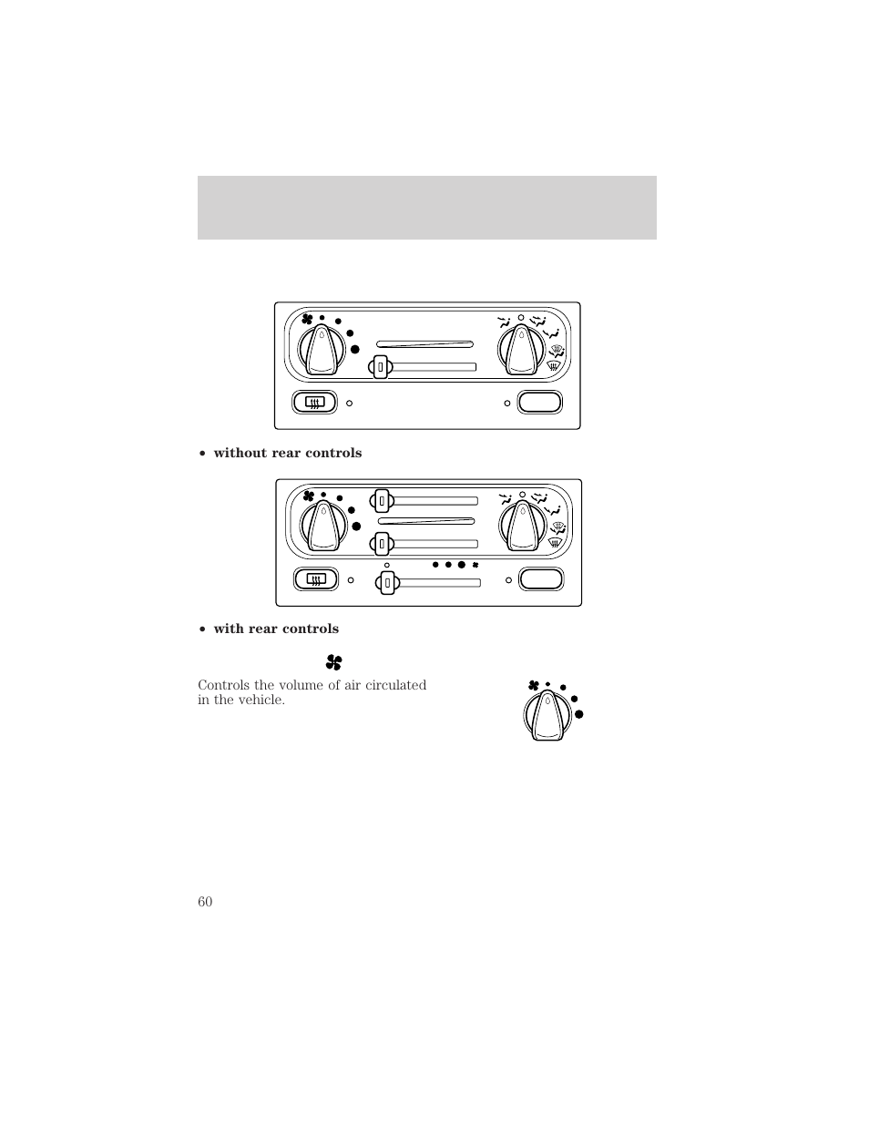 Climate controls | FORD 2002 Windstar v.2 User Manual | Page 60 / 288