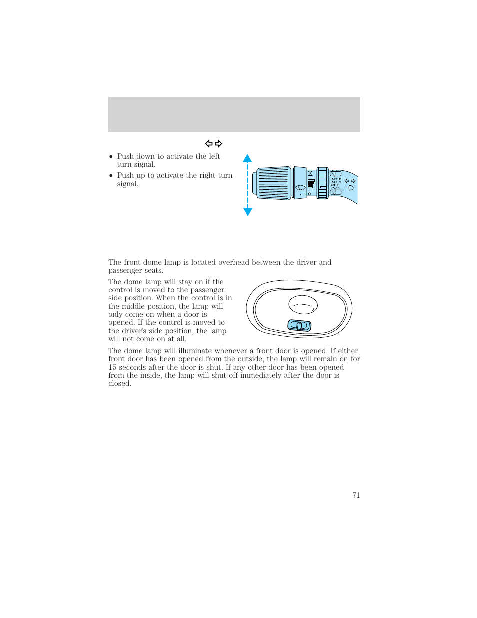 Lights | FORD 2002 Windstar v.2 User Manual | Page 71 / 288