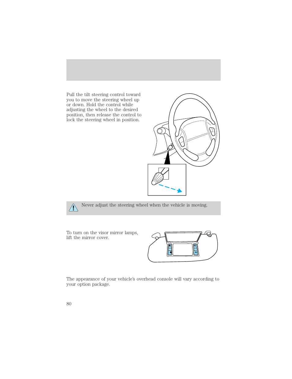 Driver controls | FORD 2002 Windstar v.2 User Manual | Page 80 / 288