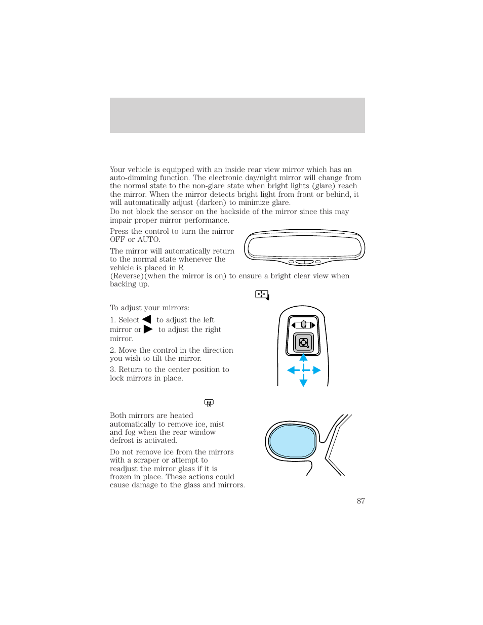 Driver controls | FORD 2002 Windstar v.2 User Manual | Page 87 / 288