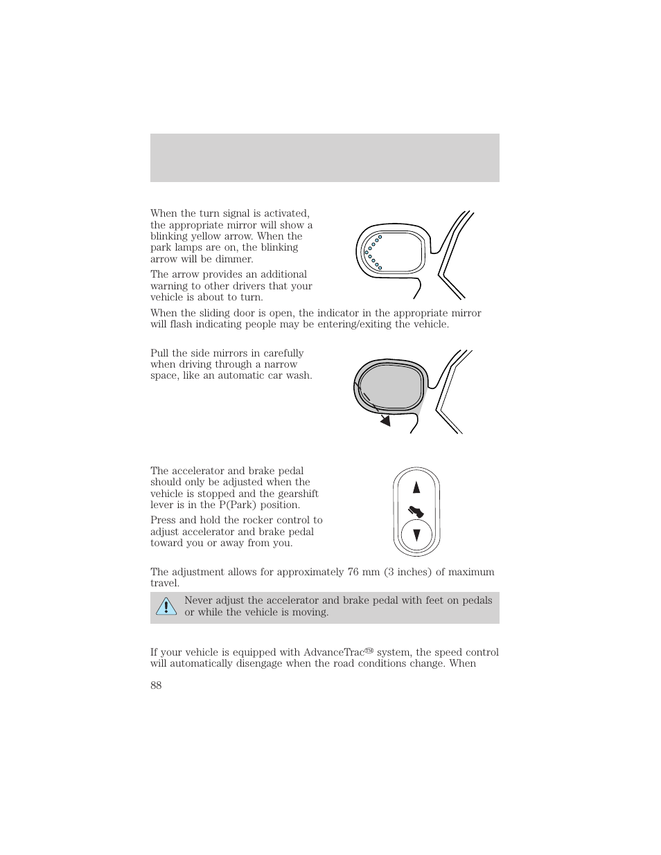 Driver controls | FORD 2002 Windstar v.2 User Manual | Page 88 / 288