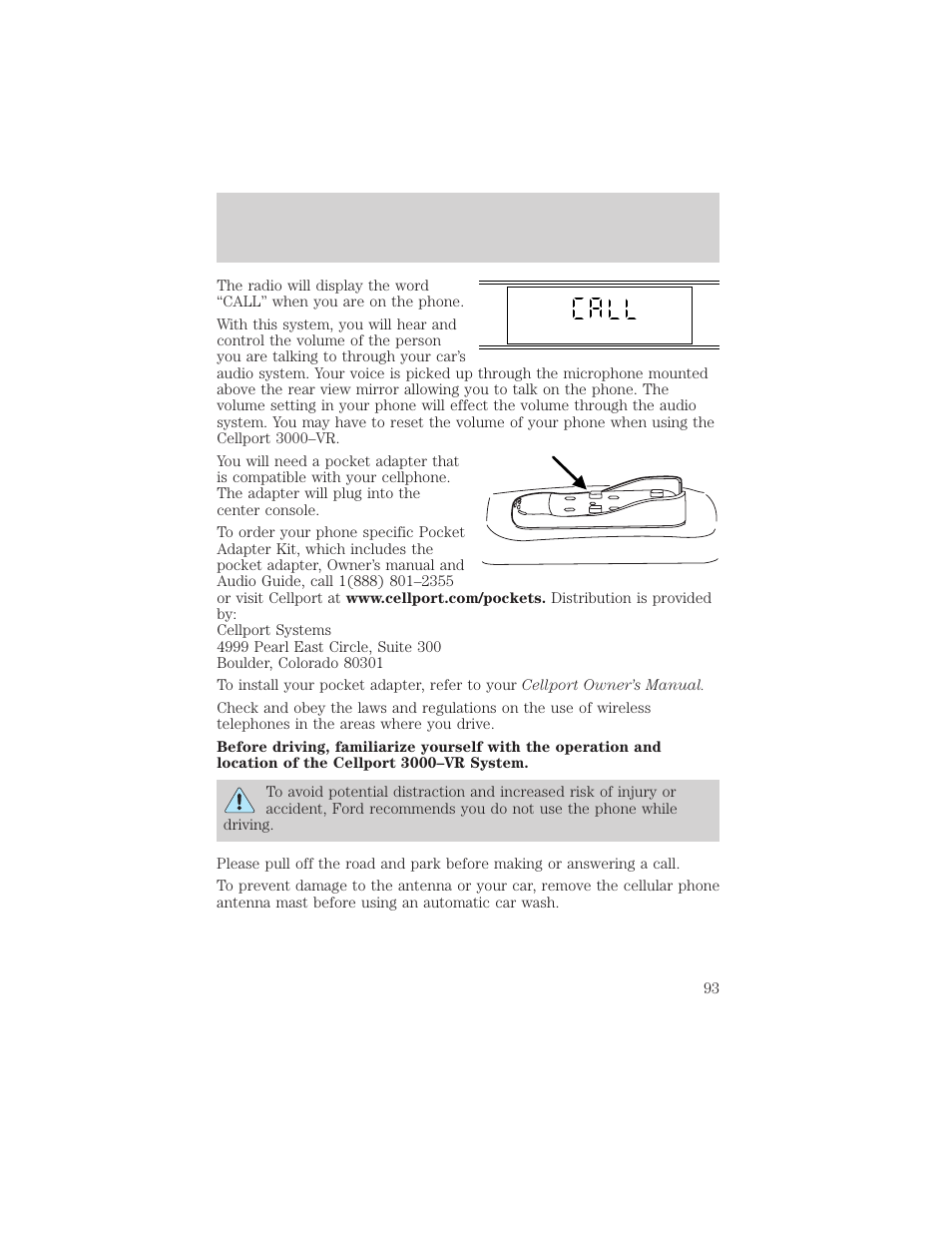 Driver controls | FORD 2002 Windstar v.2 User Manual | Page 93 / 288