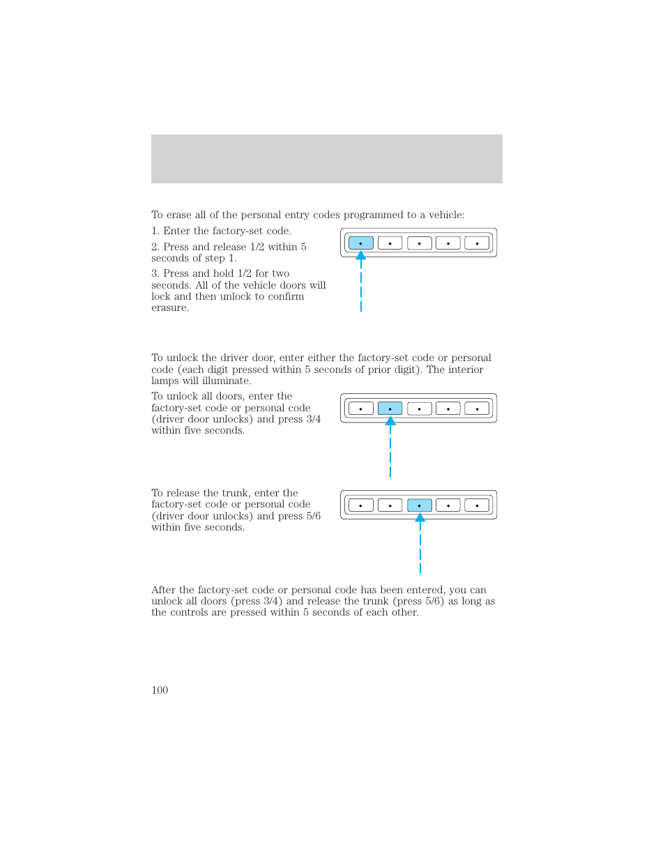 Controls and features | FORD 2001 Crown Victoria User Manual | Page 100 / 248