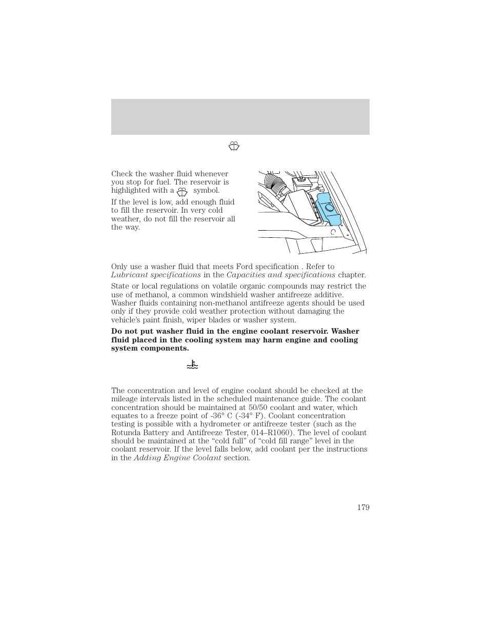 Maintenance and care | FORD 2001 Crown Victoria User Manual | Page 179 / 248