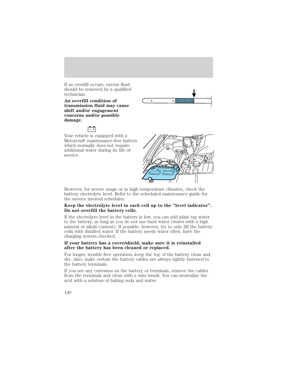 Maintenance and care | FORD 2001 Crown Victoria User Manual | Page 190 / 248