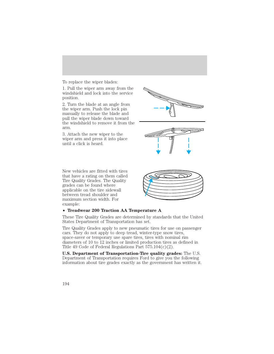 Maintenance and care | FORD 2001 Crown Victoria User Manual | Page 194 / 248