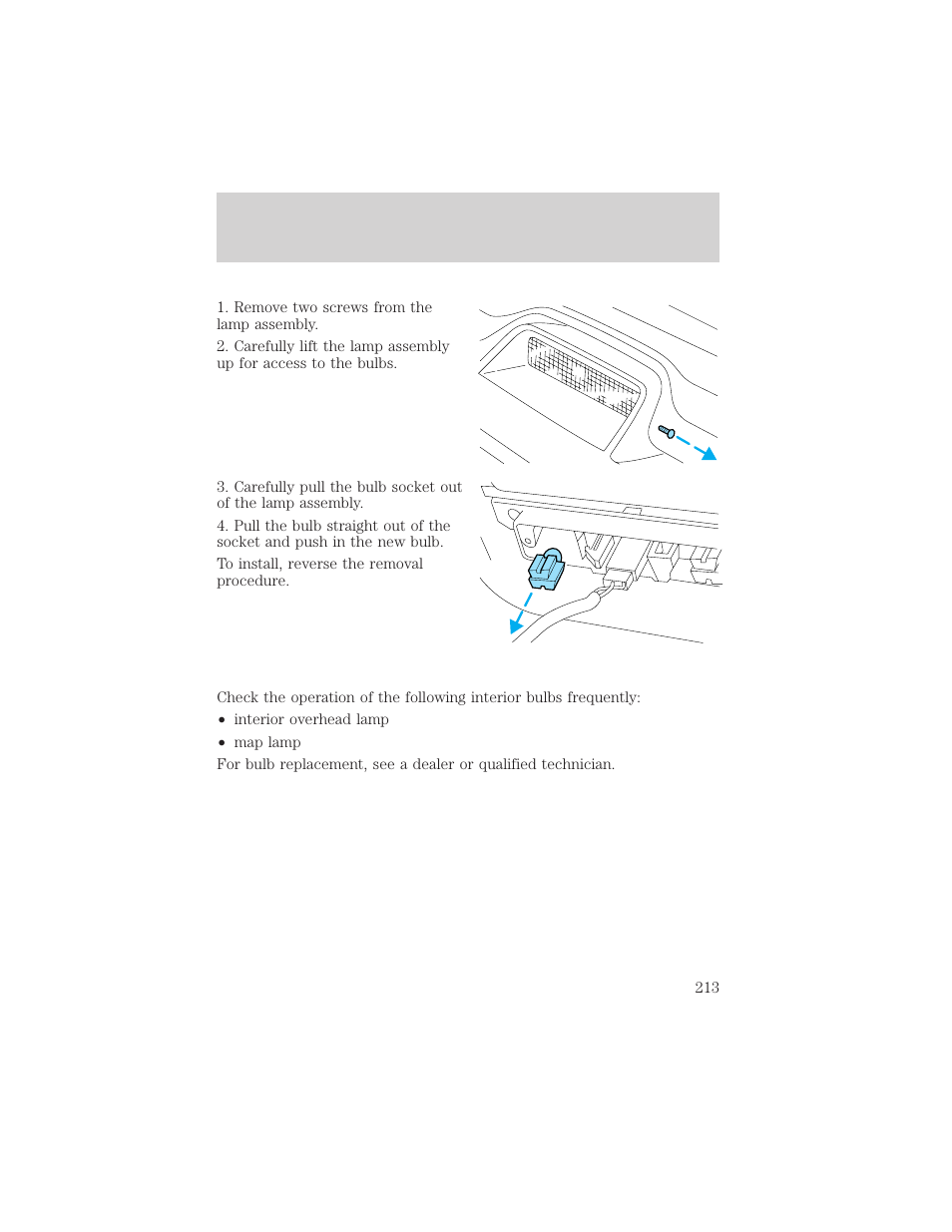 Maintenance and care | FORD 2001 Crown Victoria User Manual | Page 213 / 248