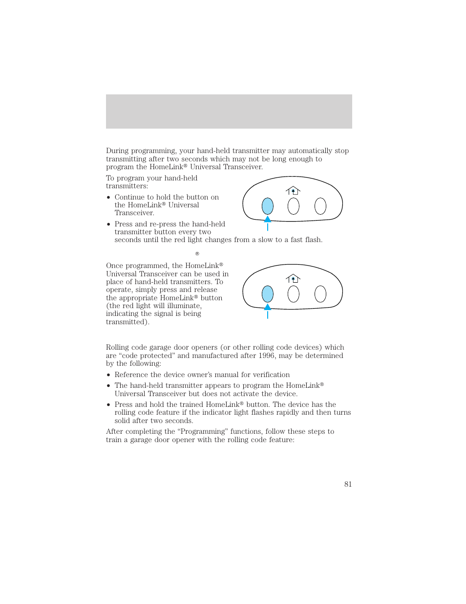 Controls and features | FORD 2001 Crown Victoria User Manual | Page 81 / 248