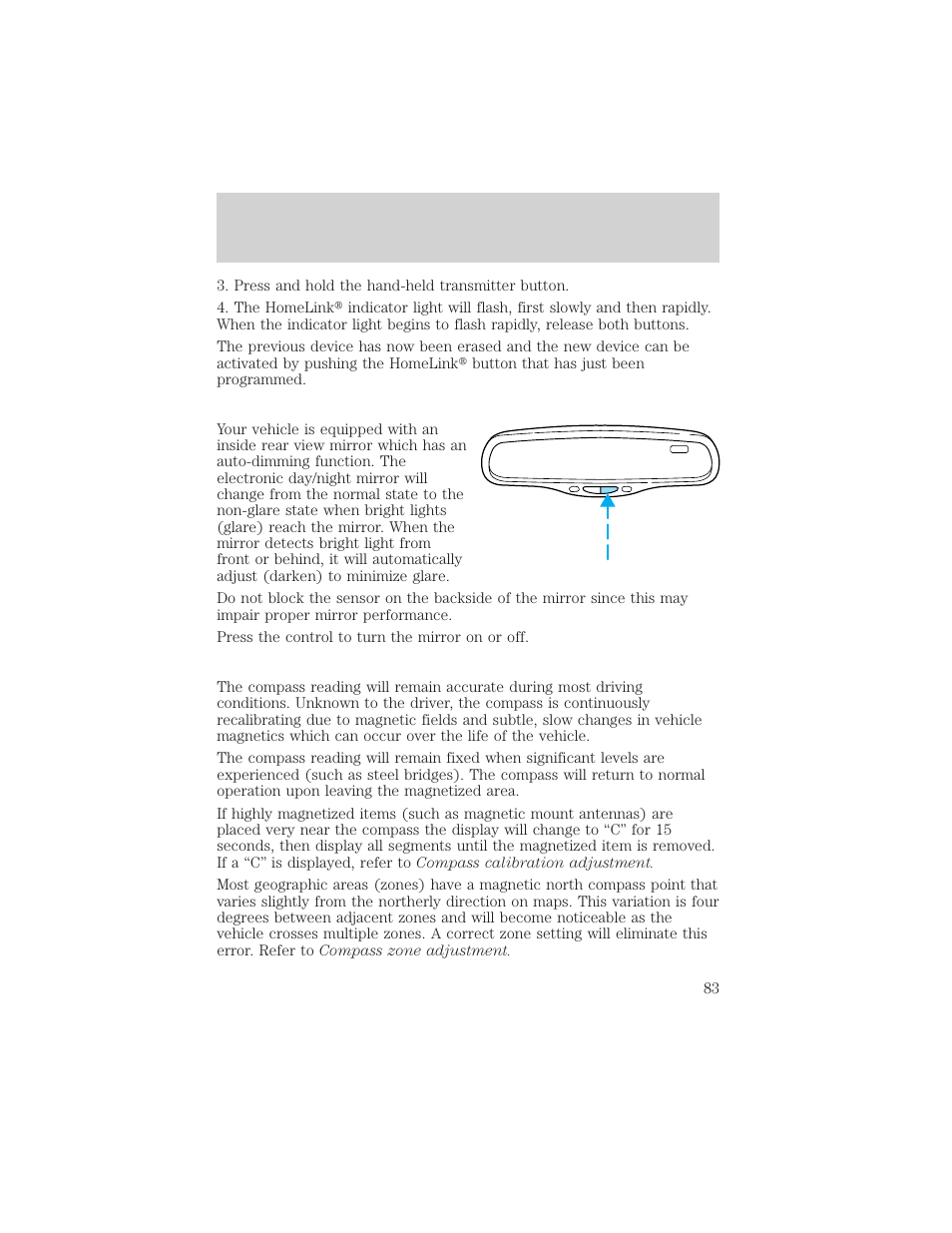 Controls and features | FORD 2001 Crown Victoria User Manual | Page 83 / 248