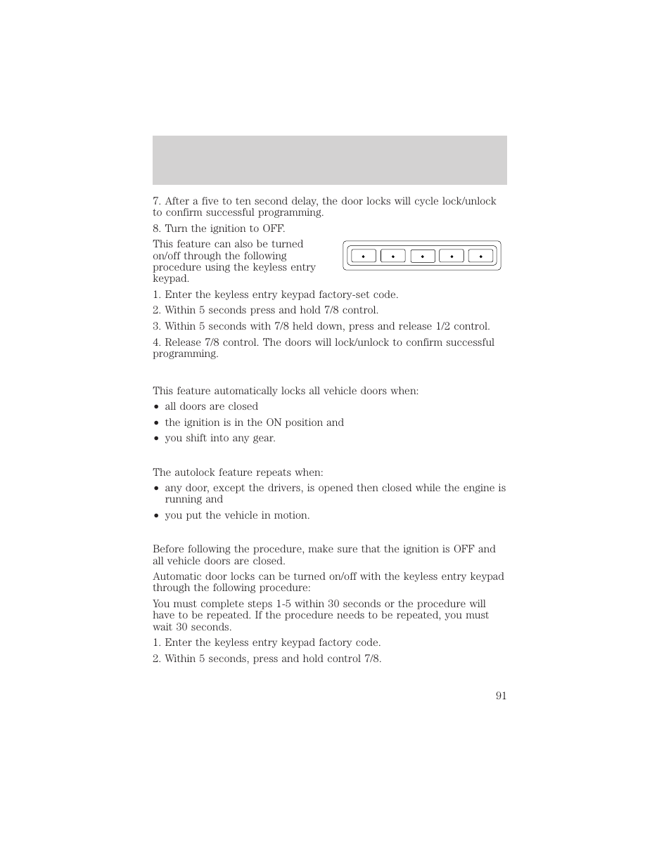 Controls and features | FORD 2001 Crown Victoria User Manual | Page 91 / 248