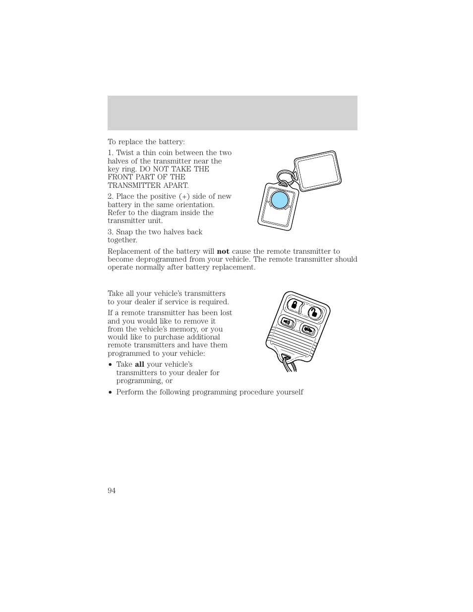 Controls and features | FORD 2001 Crown Victoria User Manual | Page 94 / 248