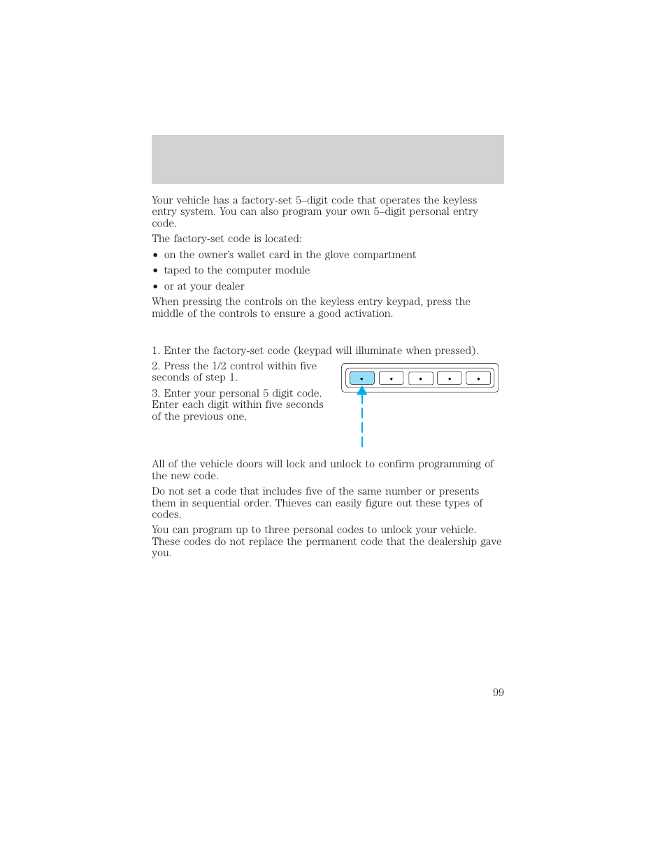 Controls and features | FORD 2001 Crown Victoria User Manual | Page 99 / 248