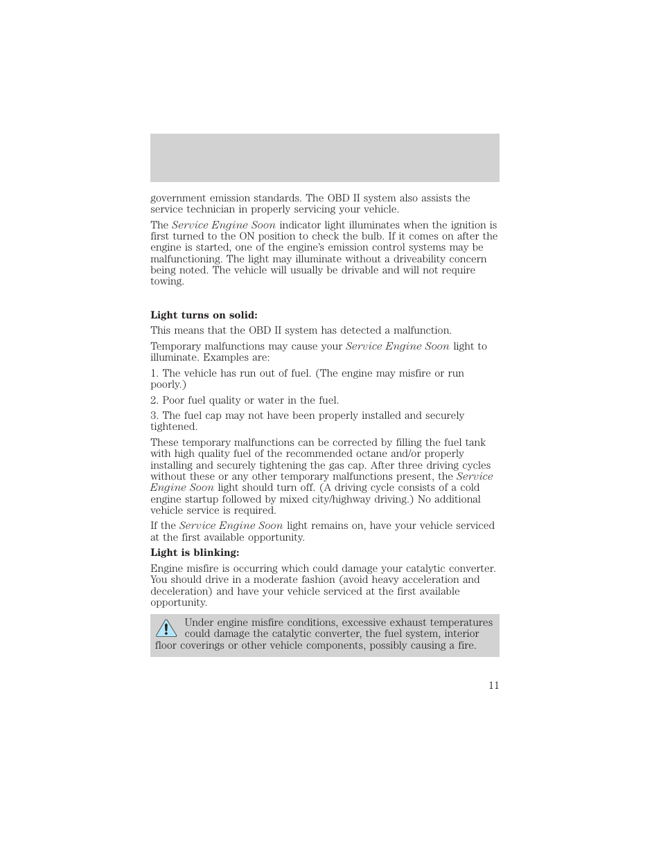 Instrumentation | FORD 2001 E-450 User Manual | Page 11 / 224