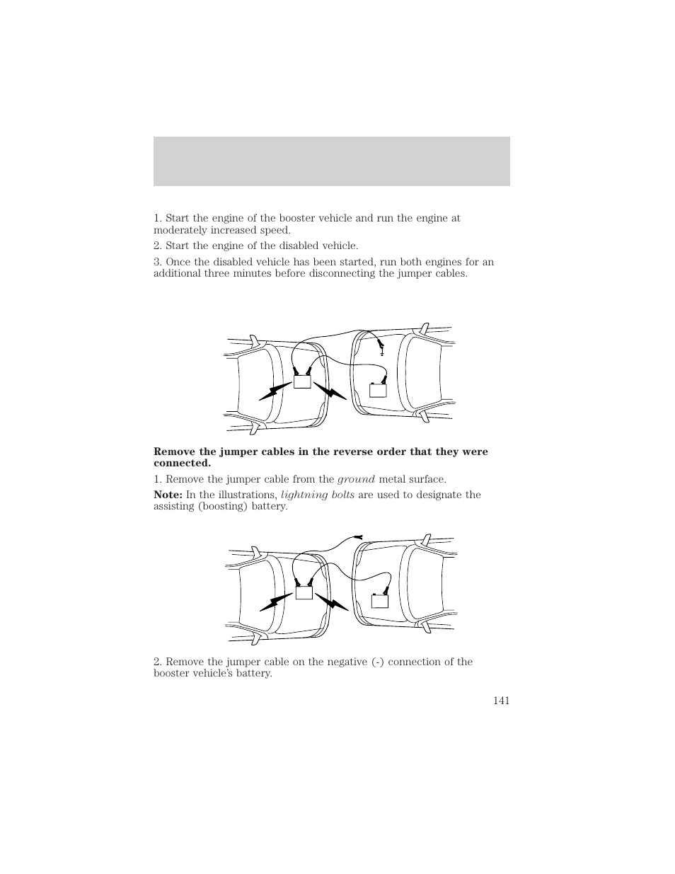 Roadside emergencies | FORD 2001 E-450 User Manual | Page 141 / 224