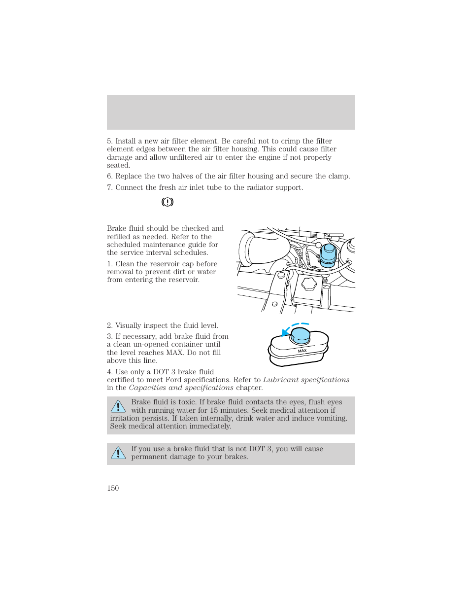 Maintenance and care | FORD 2001 E-450 User Manual | Page 150 / 224