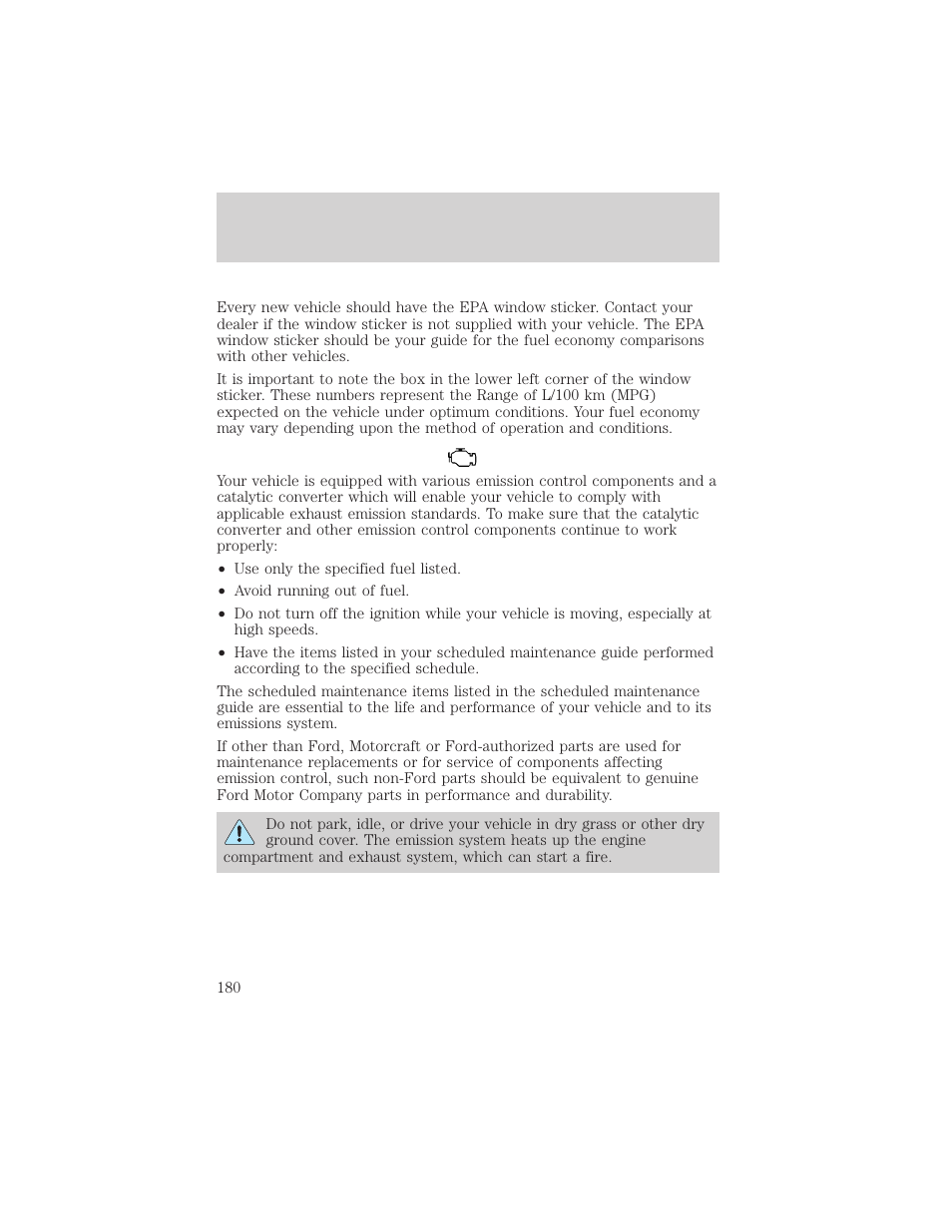 Maintenance and care | FORD 2001 E-450 User Manual | Page 180 / 224