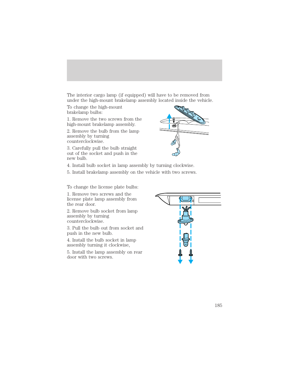 Maintenance and care | FORD 2001 E-450 User Manual | Page 185 / 224