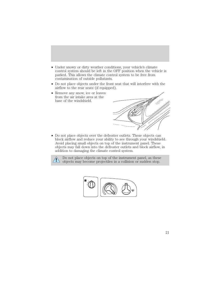 Controls and features | FORD 2001 E-450 User Manual | Page 21 / 224