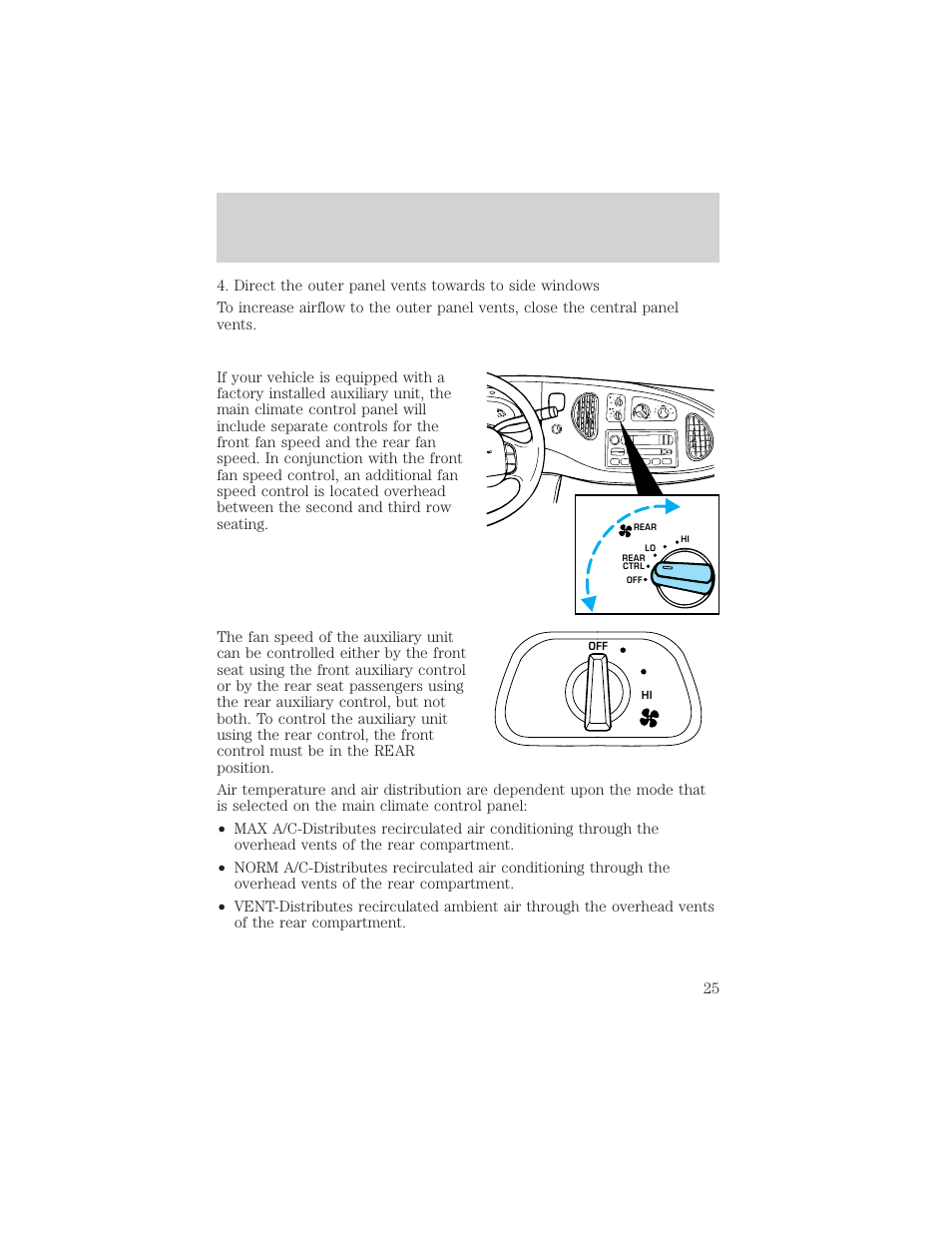 Controls and features | FORD 2001 E-450 User Manual | Page 25 / 224