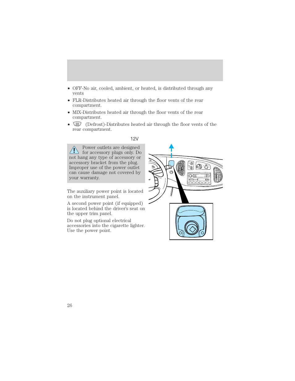 Controls and features | FORD 2001 E-450 User Manual | Page 26 / 224