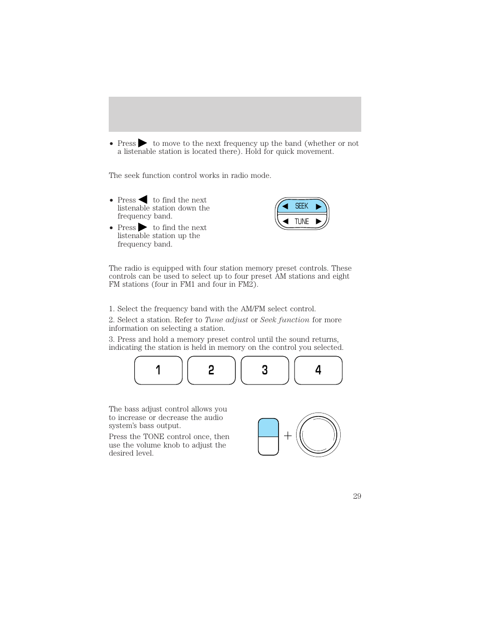 Controls and features | FORD 2001 E-450 User Manual | Page 29 / 224