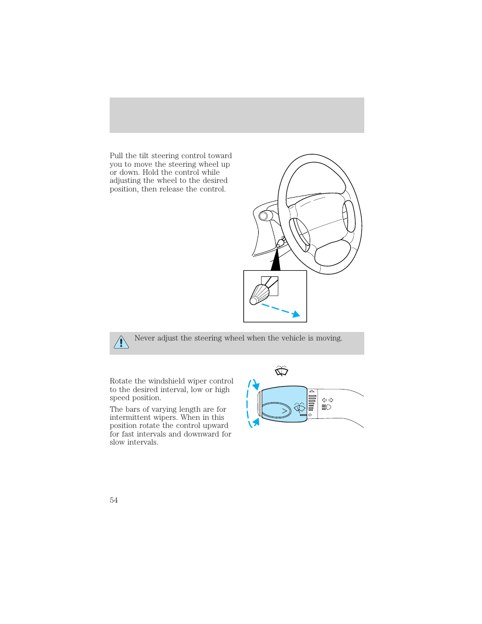 Controls and features | FORD 2001 E-450 User Manual | Page 54 / 224