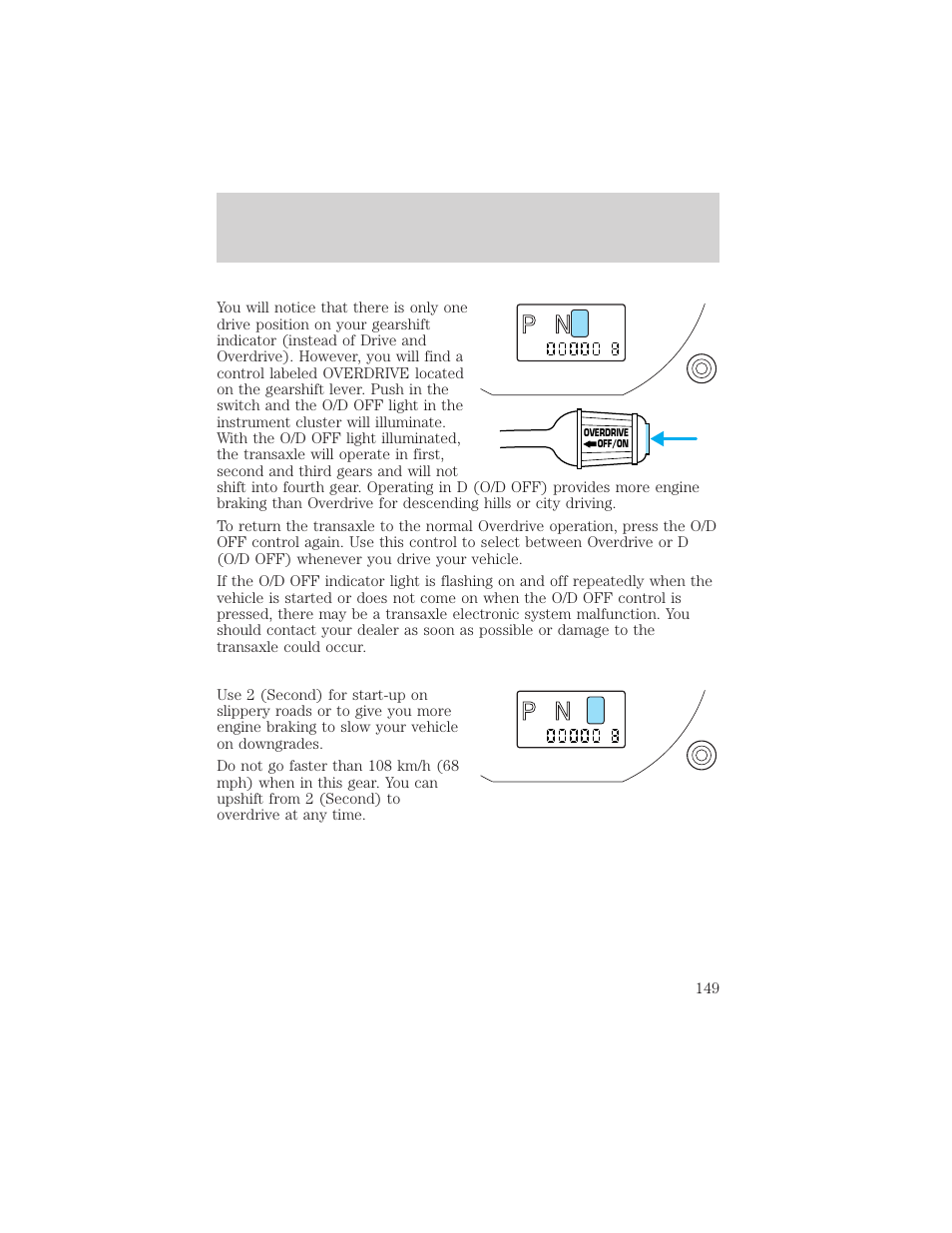 R d 2 1, Driving | FORD 2001 Escape User Manual | Page 149 / 280