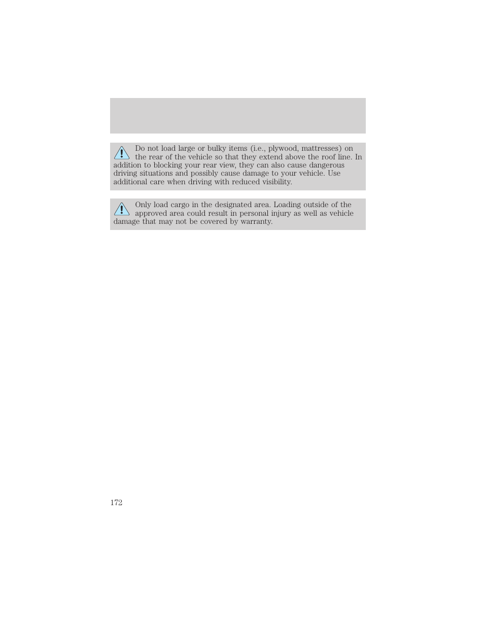 Driving | FORD 2001 Escape User Manual | Page 172 / 280