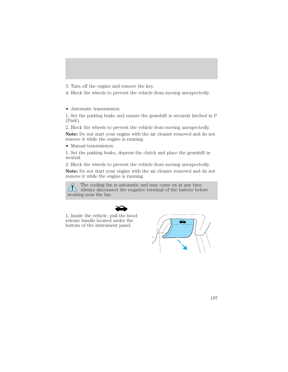 Maintenance and care | FORD 2001 Escape User Manual | Page 197 / 280