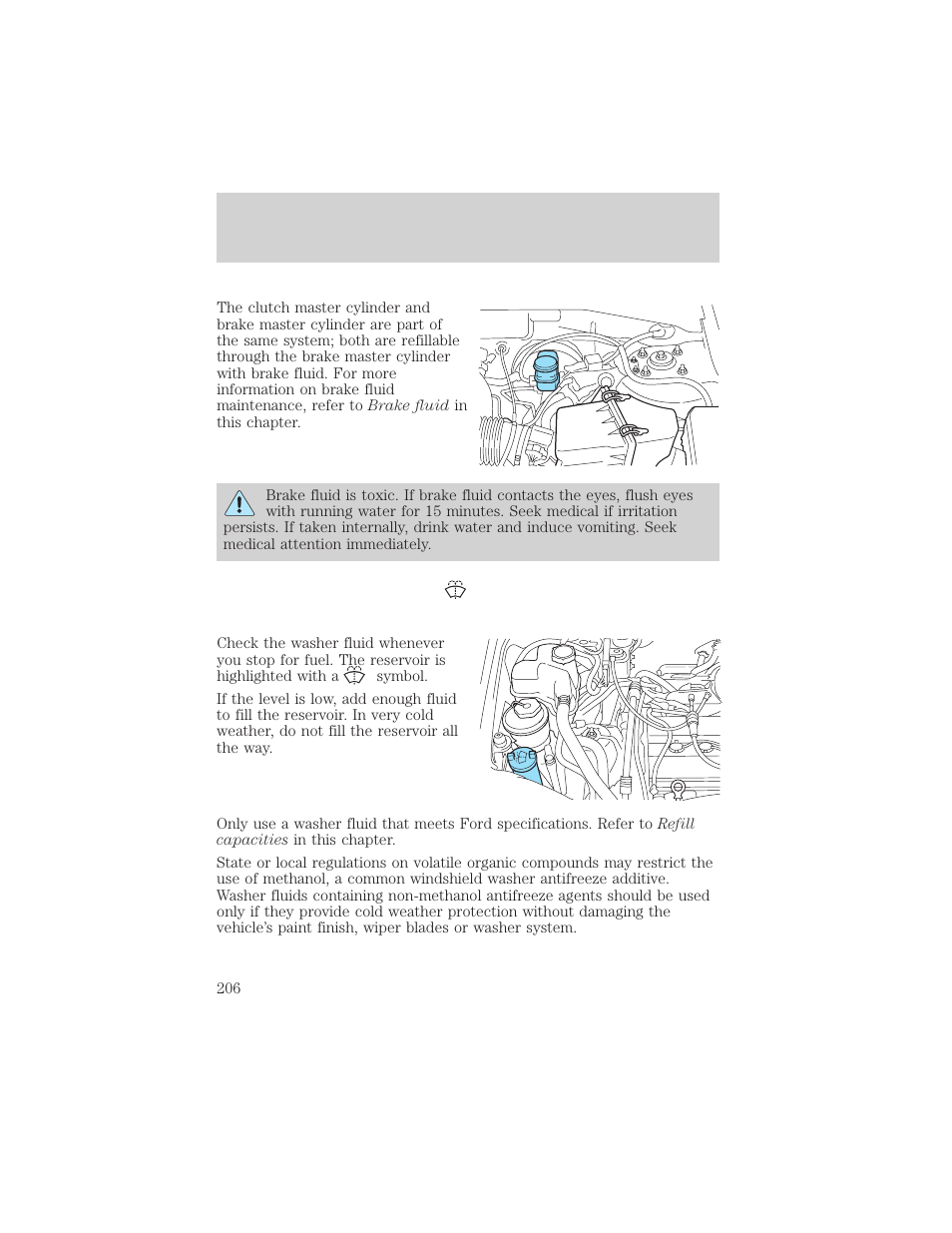 Maintenance and care | FORD 2001 Escape User Manual | Page 206 / 280