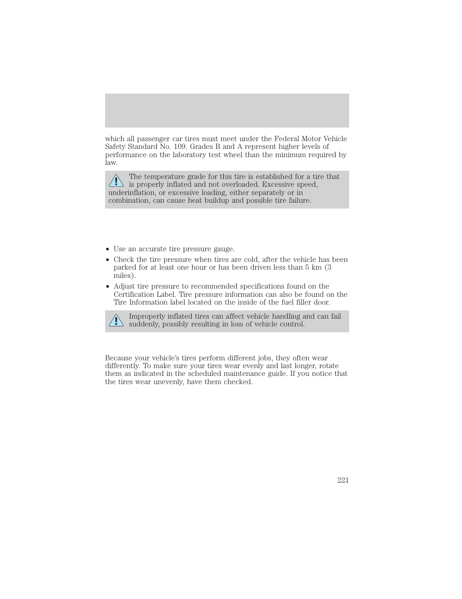 Maintenance and care | FORD 2001 Escape User Manual | Page 221 / 280