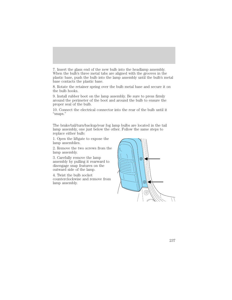 Maintenance and care | FORD 2001 Escape User Manual | Page 237 / 280