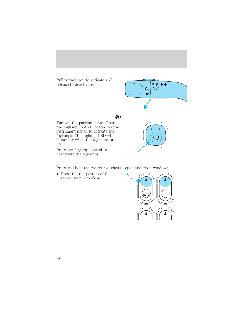 Controls and features | FORD 2001 Escape User Manual | Page 82 / 280