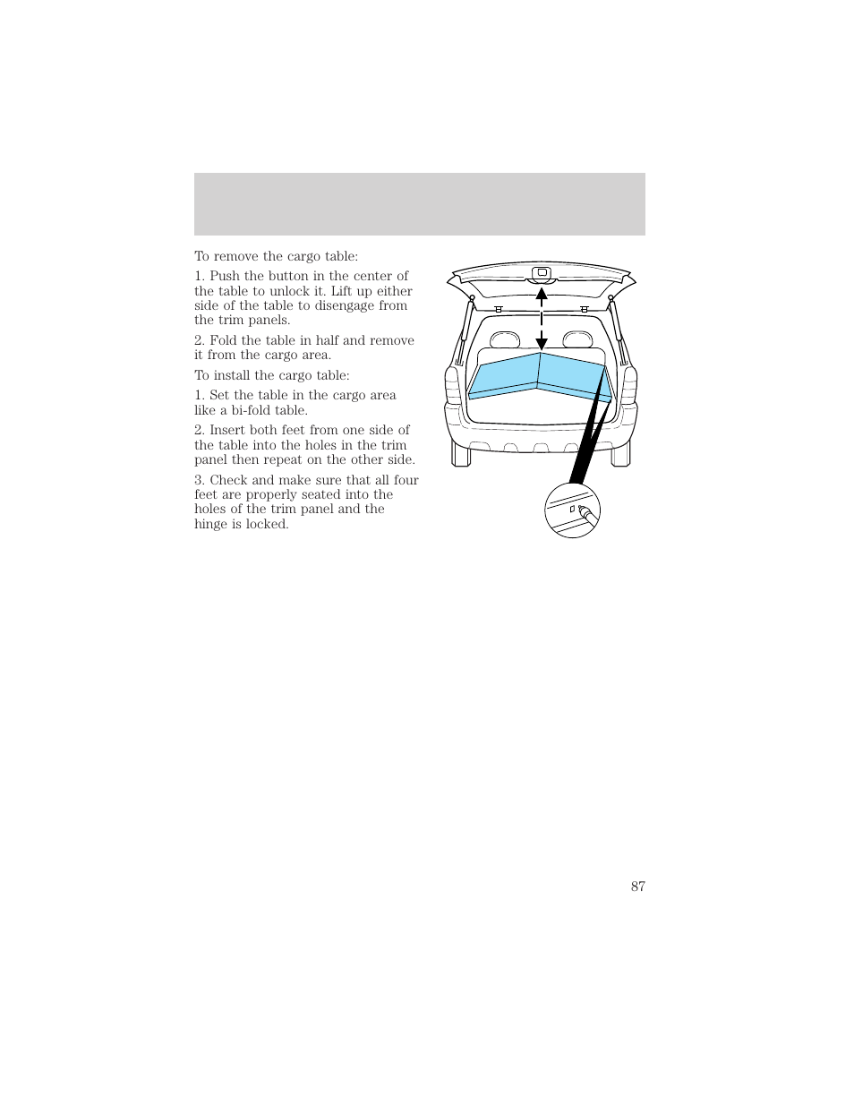 Controls and features | FORD 2001 Escape User Manual | Page 87 / 280