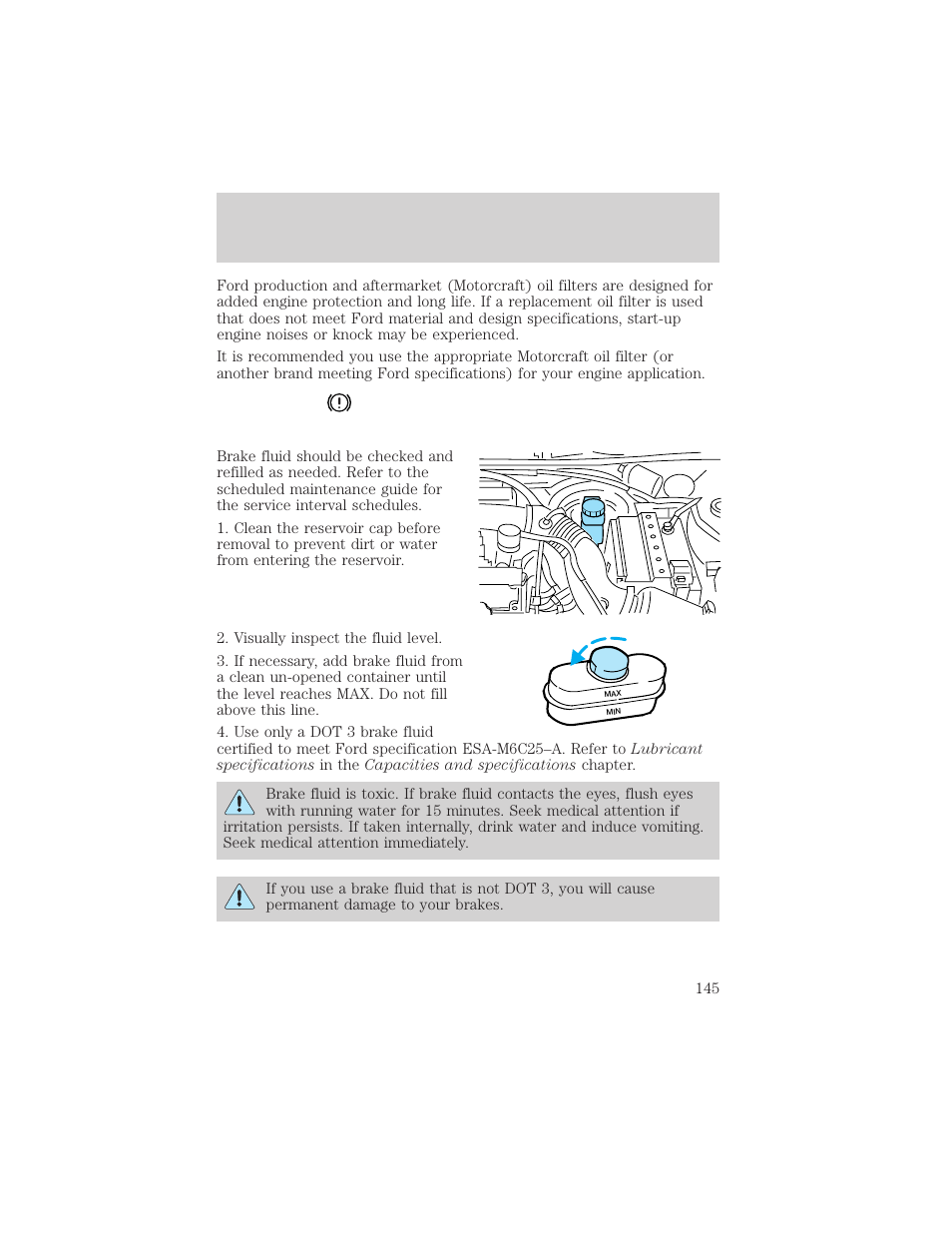 Maintenance and care | FORD 2001 Escort User Manual | Page 145 / 216