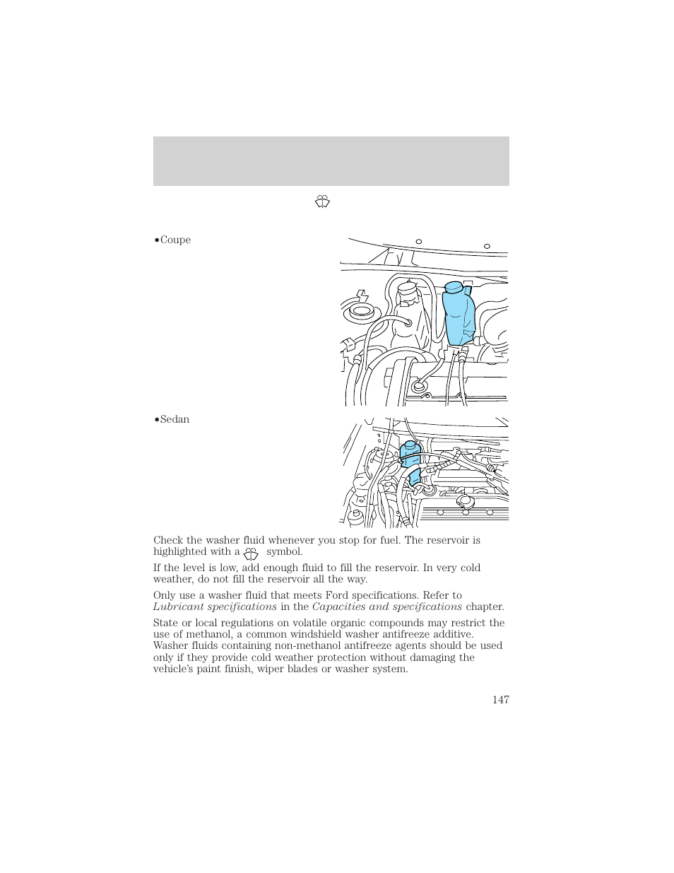 Maintenance and care | FORD 2001 Escort User Manual | Page 147 / 216